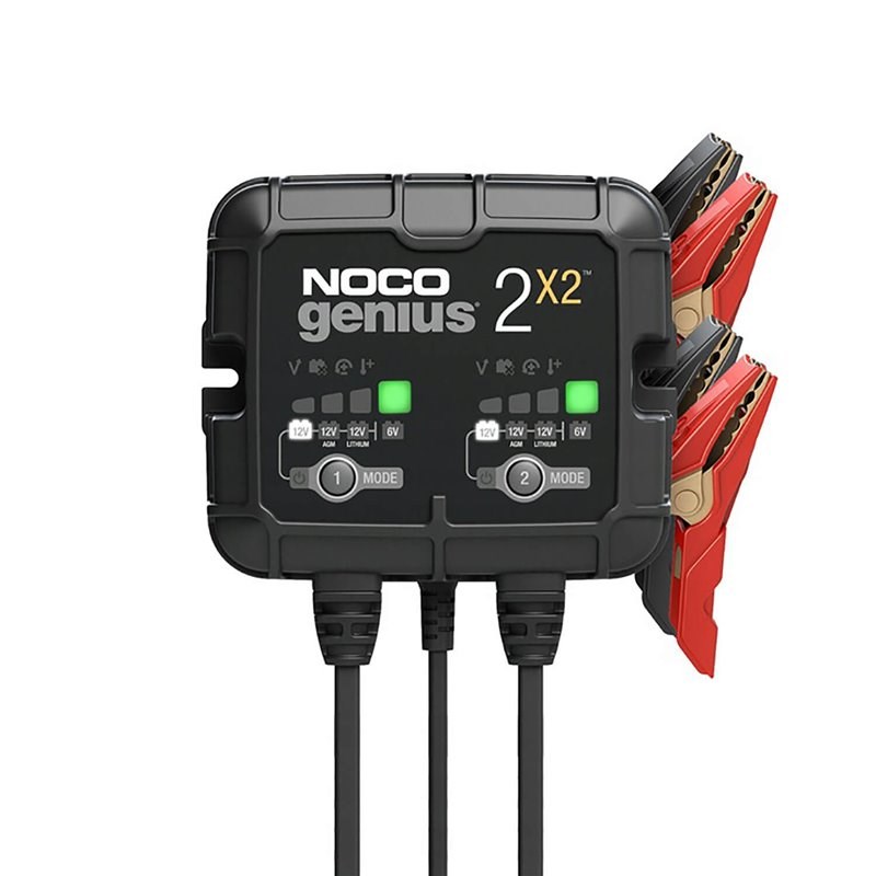 Punjač baterija NOCO GENIUS2X2 4A 2-Bank (2 x 30 W, 12/6 V, 2 x 2A, IP60, LED indikatori)-0