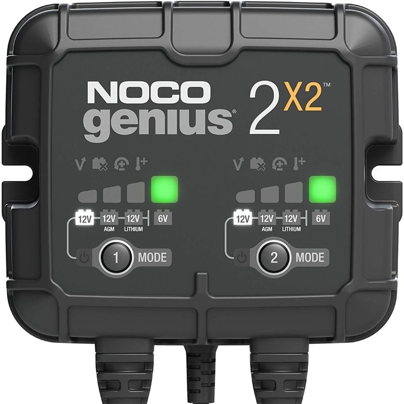 Punjač baterija NOCO GENIUS2X2 4A 2-Bank (2 x 30 W, 12/6 V, 2 x 2A, IP60, LED indikatori)-1