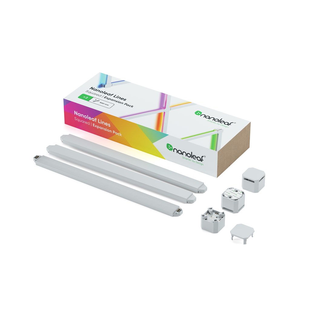 Set za proširenje pametne rasvjete NANOLEAF Lines Squared Expansion Pack (3 svjetlosne linije, RGBW)-0