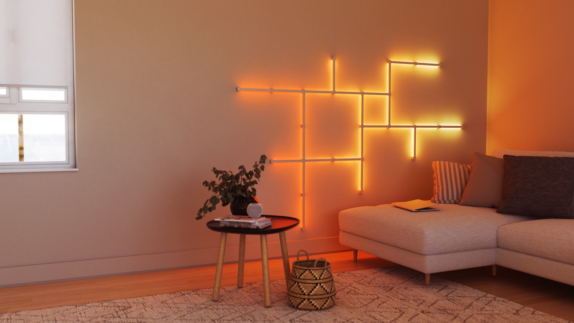 Set za proširenje pametne rasvjete NANOLEAF Lines Squared Expansion Pack (3 svjetlosne linije, RGBW)-4