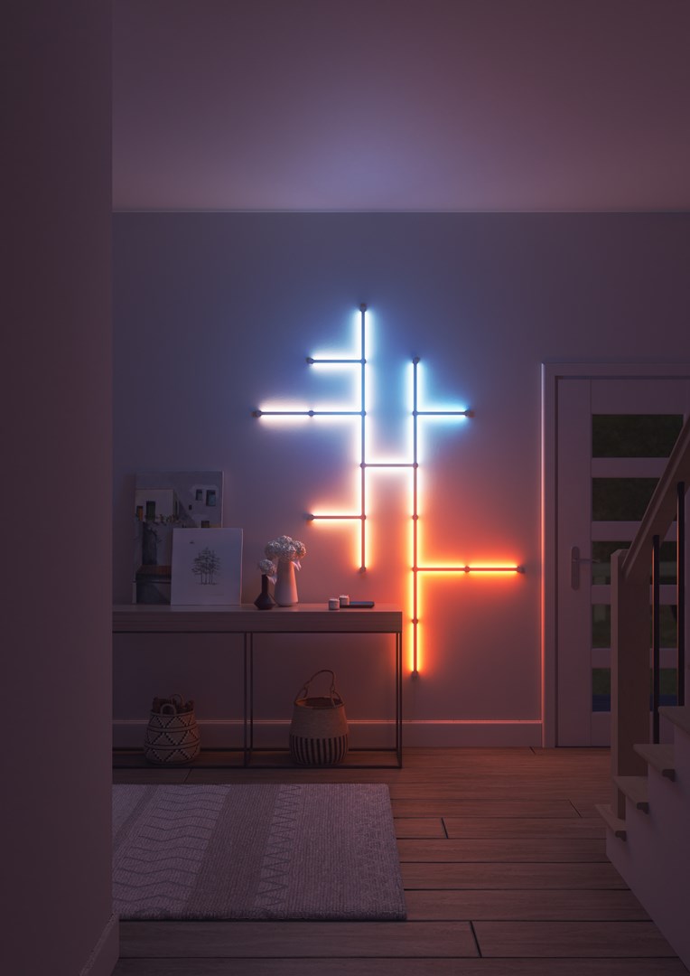 Set za proširenje pametne rasvjete NANOLEAF Lines Squared Expansion Pack (3 svjetlosne linije, RGBW)-2