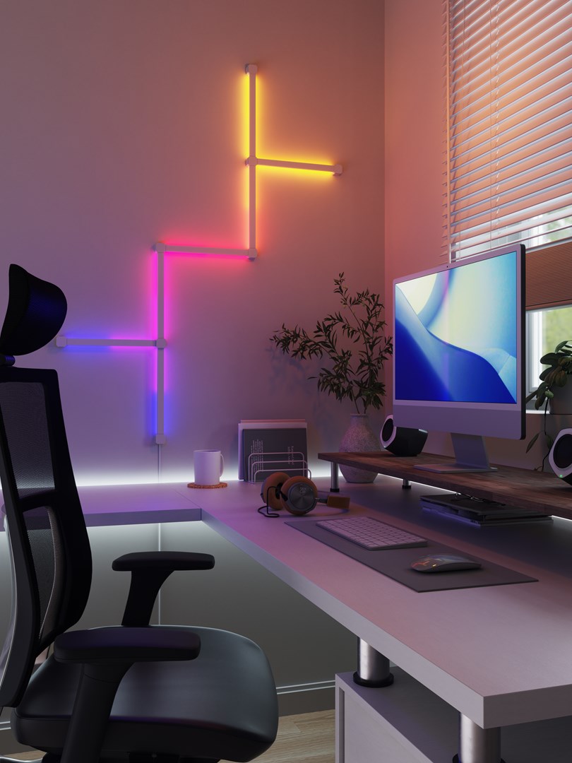 Set za proširenje pametne rasvjete NANOLEAF Lines Squared Expansion Pack (3 svjetlosne linije, RGBW)-6