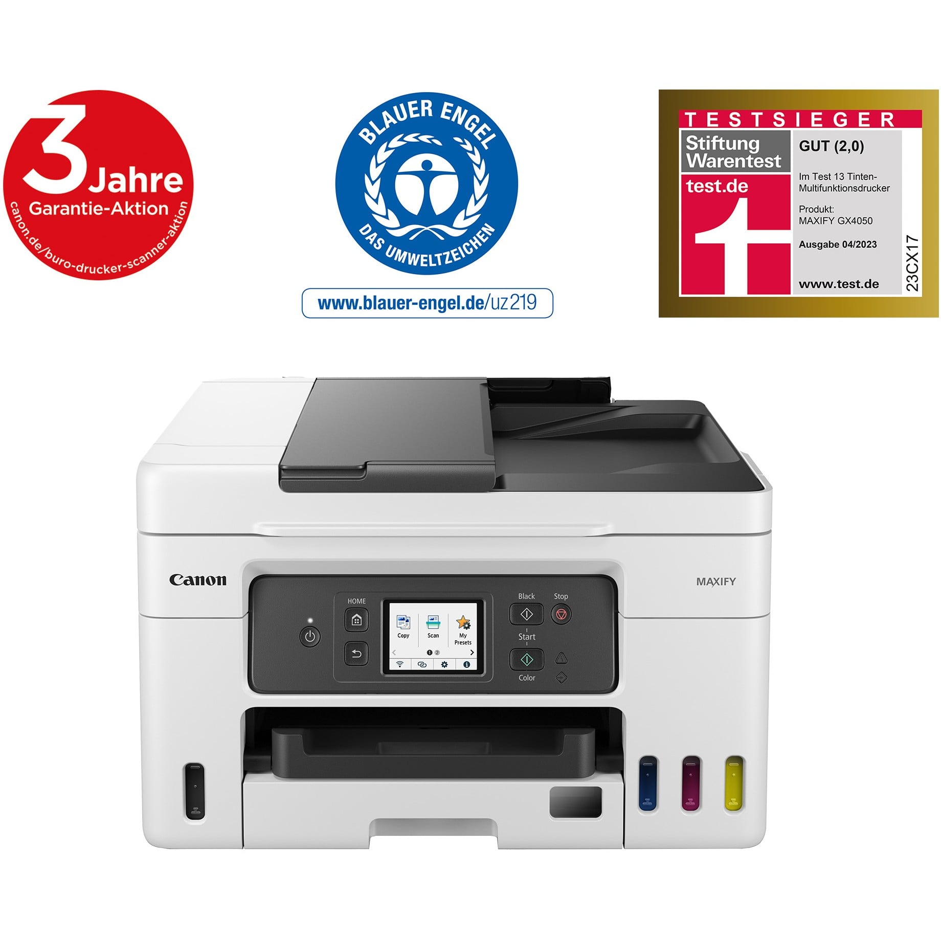 Pisač CANON MAXIFY GX4050 (Inkjet, A4, 600 x 1200 DPI, Wi-Fi, Duplex)