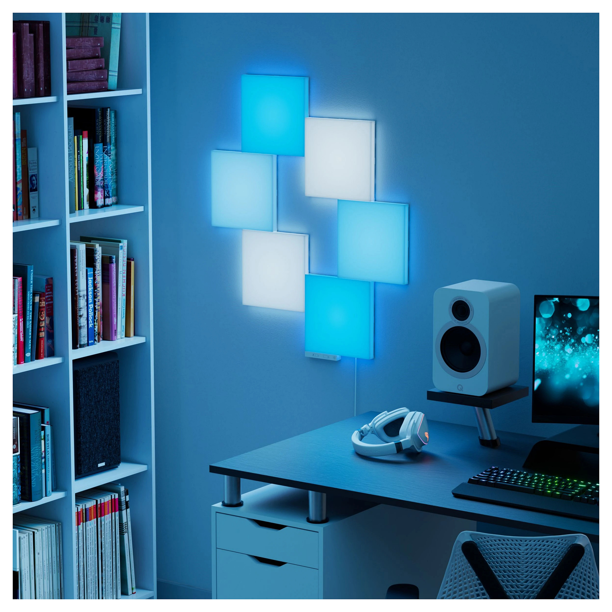 Pametna rasvjeta NANOLEAF Blocks Big Squares Starter Kit (6 panela, 16M+ boja, Music Sync)-2