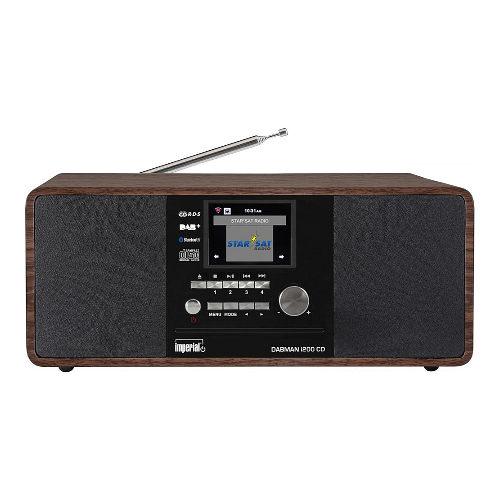 Hibridni radio IMPERIAL DABMAN i200 CD (DAB+/FM/Internet, CD, Bluetooth, 20W) Walnut-0