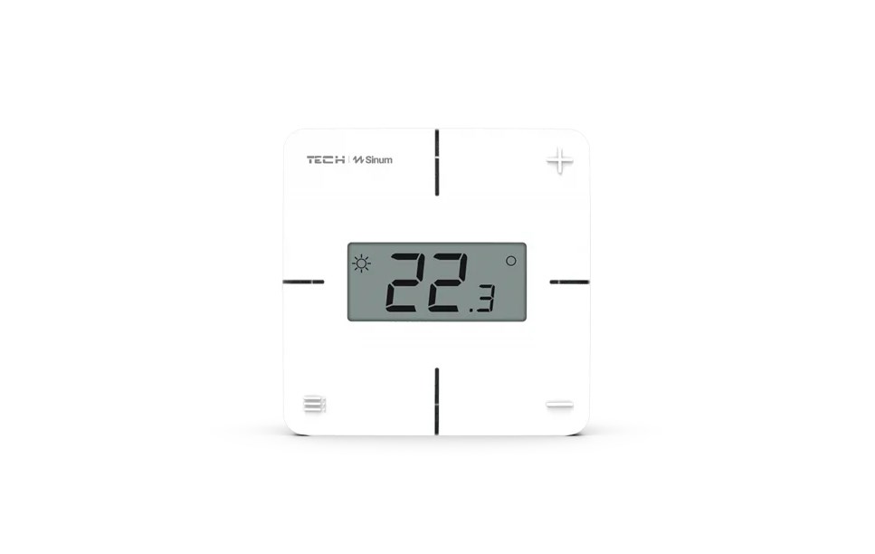 Žičani sobni regulator TECH Sinum R-S1 bijela boja-0