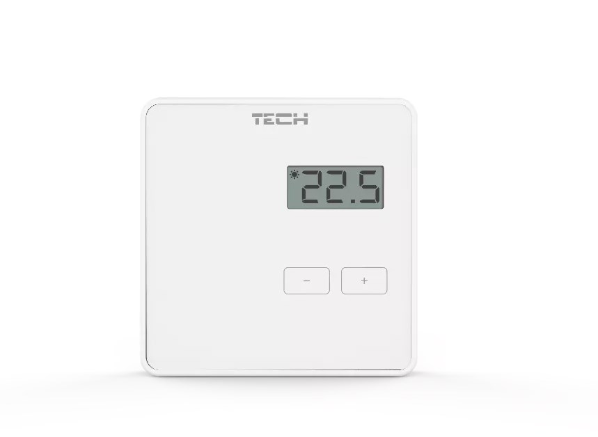 Bežični sobni termostat TECH STEROWNIKI R-8B PLUS (LCD, senzor temperature) bijeli-0
