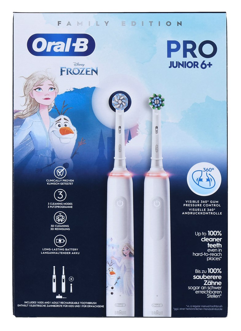 Električna četkica za zube BRAUN Oral-B Pro 3 3000 White + Oral-B Junior Frozen-3