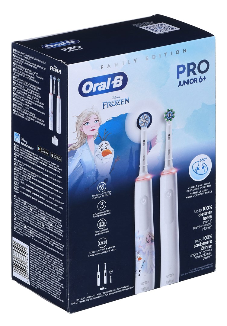 Električna četkica za zube BRAUN Oral-B Pro 3 3000 White + Oral-B Junior Frozen-2
