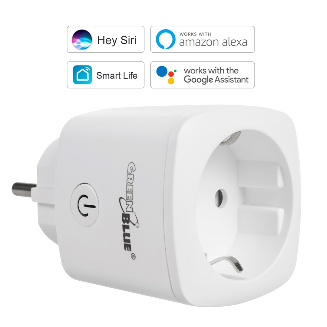 WiFi pametna dvostruka utičnica GREENBLUE GB720 (mjerenje potrošnje, 3680W)-1