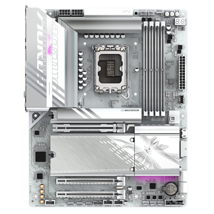 Matična ploča GIGABYTE B860 AORUS ELITE WIFI7 ICE (Intel Core Ultra Series CPUs, do 9200MHz DDR5, 1xPCIe 5.0 + 2xPCIe 4.0 M.2, 2.5GbE LAN, WIFI 7, USB 4)-1