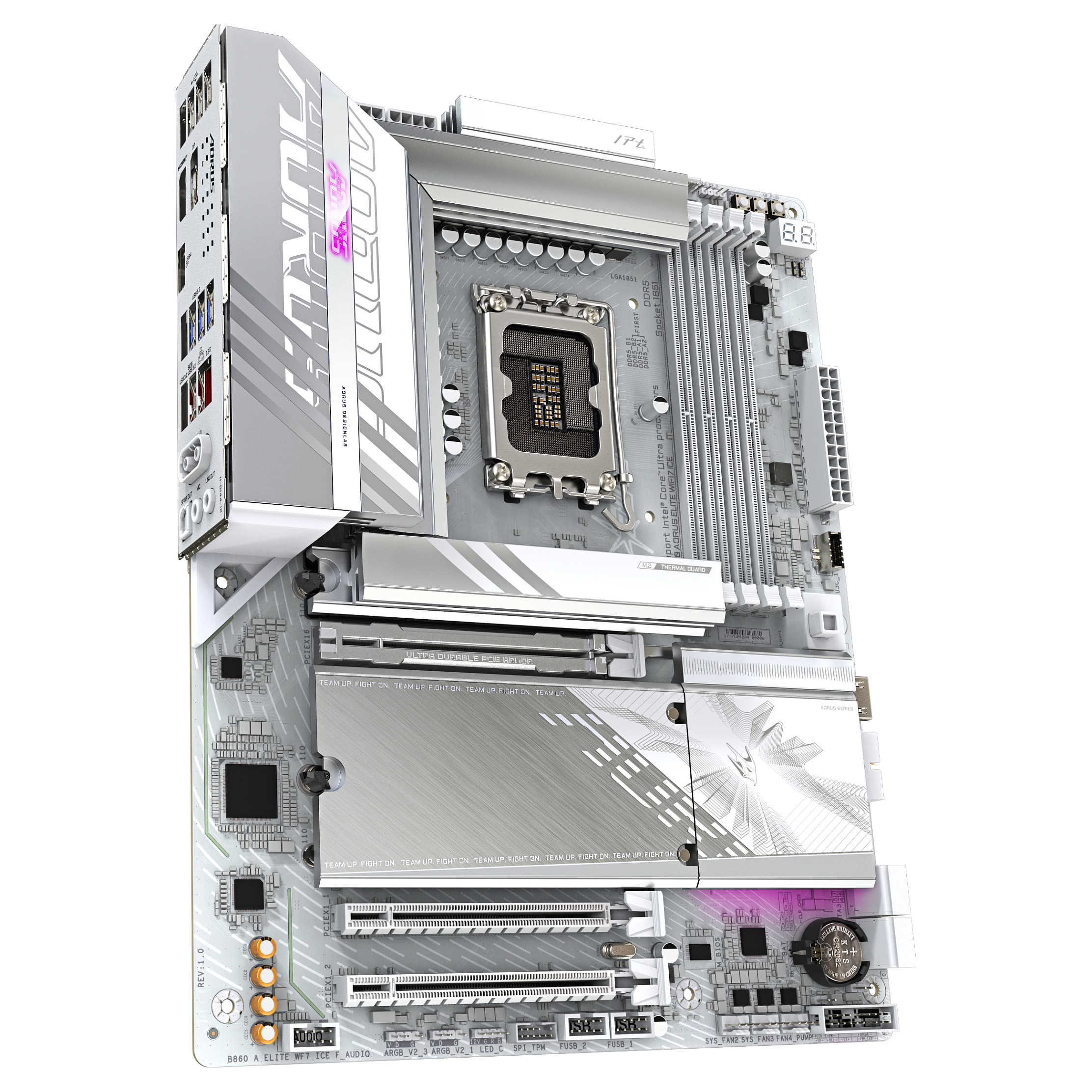 Matična ploča GIGABYTE B860 AORUS ELITE WIFI7 ICE (Intel Core Ultra Series CPUs, do 9200MHz DDR5, 1xPCIe 5.0 + 2xPCIe 4.0 M.2, 2.5GbE LAN, WIFI 7, USB 4)-7