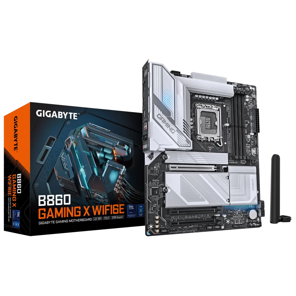 Matična ploča GIGABYTE B860 GAMING X WIFI6E (Intel Core Ultra Series CPUs, do 9066MHz DDR5, 1xPCIe 5.0 + 2xPCIe 4.0 M.2, 2.5GbE LAN, WIFI 6E, USB4)