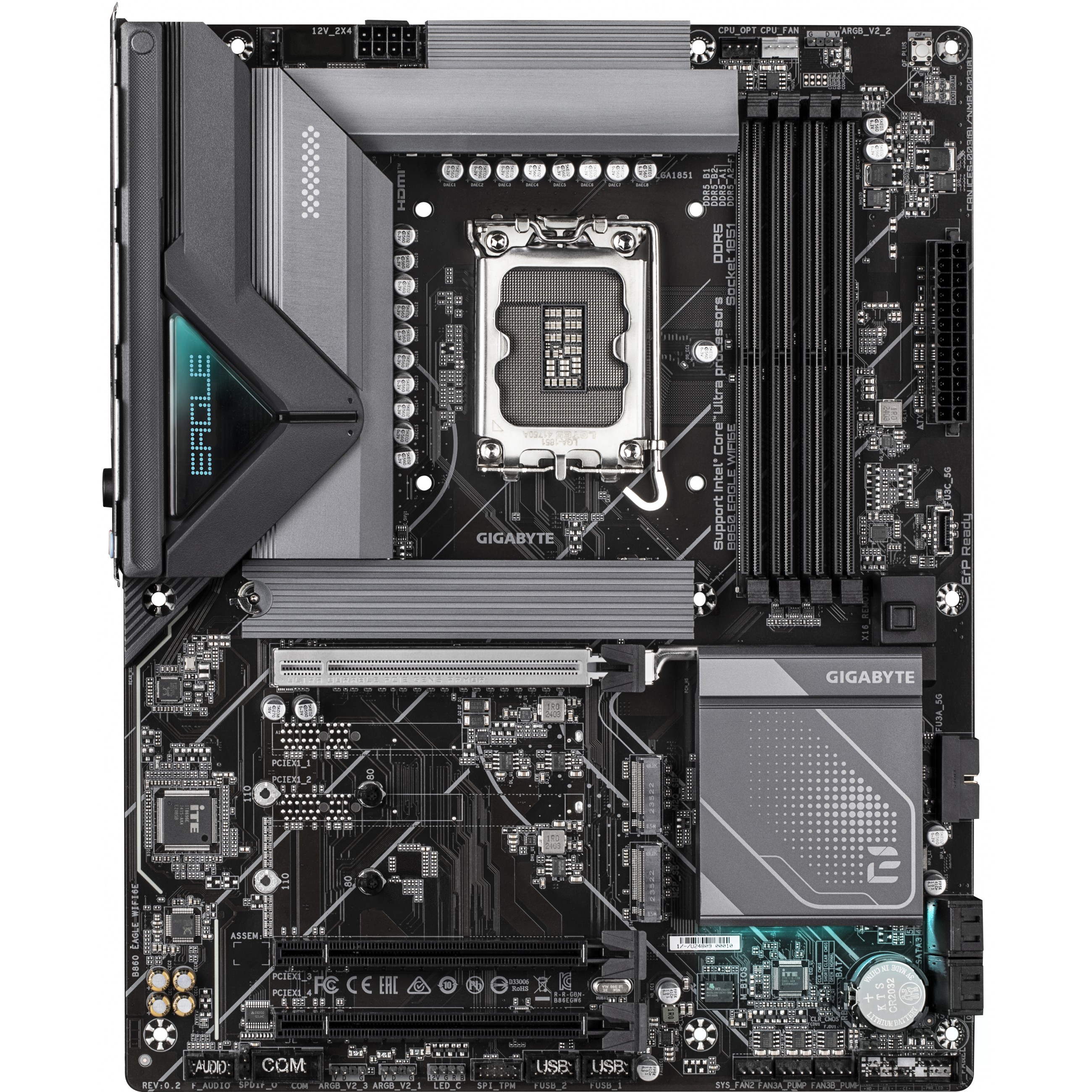 Matična ploča GIGABYTE B860 EAGLE WIFI6E (Intel Core Ultra Series CPUs, do 9066MHz DDR5, 1xPCIe 5.0 + 2xPCIe 4.0 M.2, 2.5GbE LAN, WIFI 6E, USB 3.2 Gen 2x2)-3