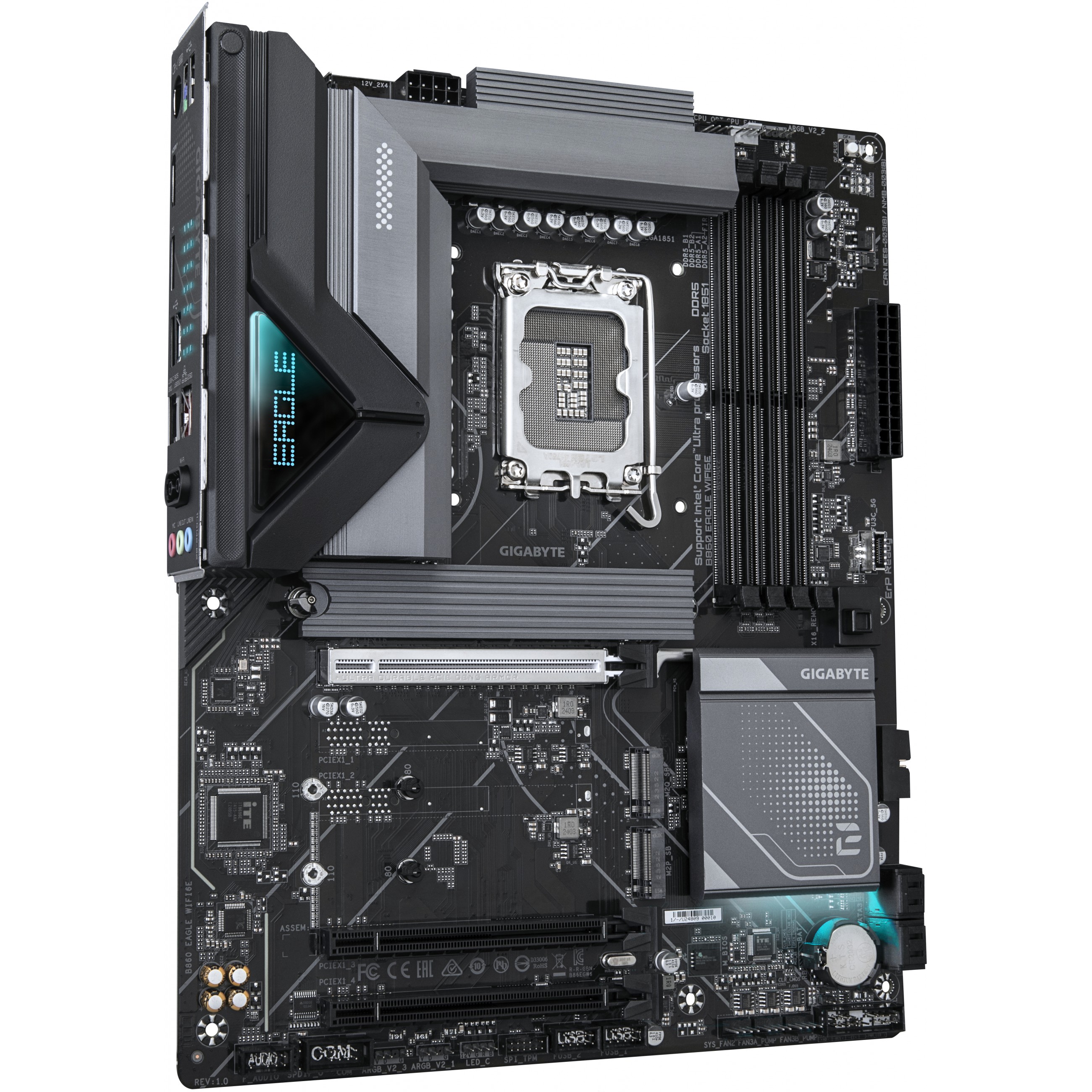 Matična ploča GIGABYTE B860 EAGLE WIFI6E (Intel Core Ultra Series CPUs, do 9066MHz DDR5, 1xPCIe 5.0 + 2xPCIe 4.0 M.2, 2.5GbE LAN, WIFI 6E, USB 3.2 Gen 2x2)-4