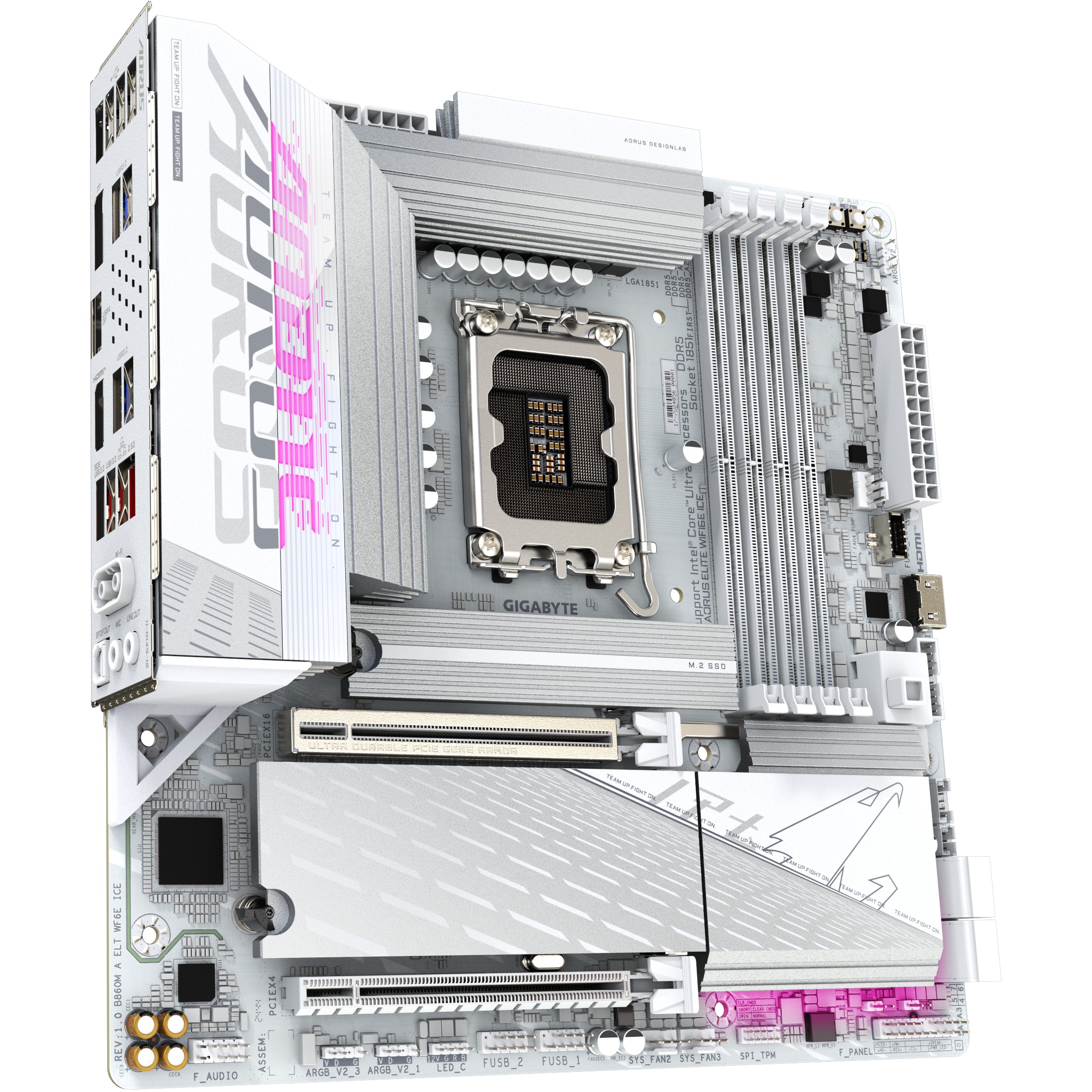 Matična ploča GIGABYTE B860M AORUS ELITE WF6E ICE (Intel Core Ultra Series CPUs, 12+1+2+1 Phases VRM, do 9200MHz DDR5, 1xPCIe 5.0 + 2xPCIe 4.0 M.2, 2.5GbE LAN, WIFI 6E, USB 4)-3