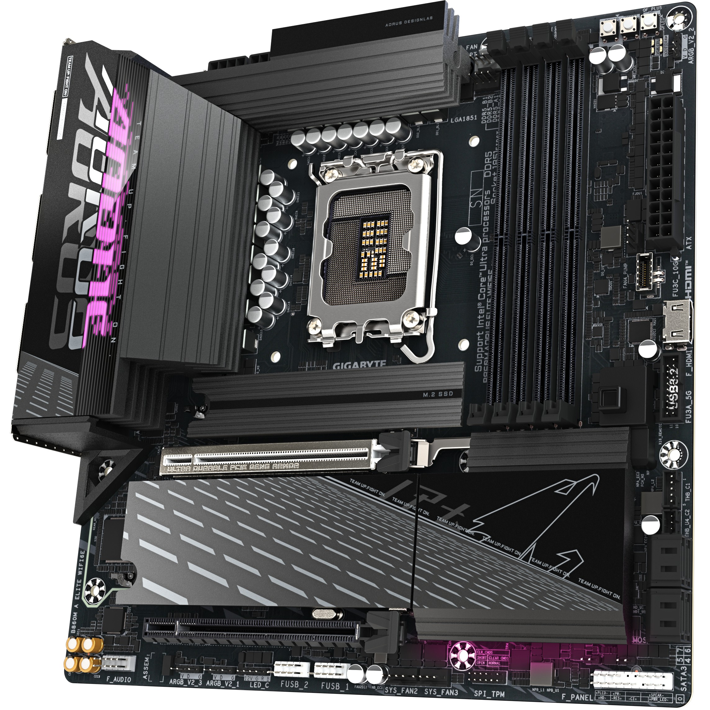 Matična ploča GIGABYTE B860M AORUS ELITE WIFI6E (Intel Core Ultra Series CPUs, 12+1+2+1 Phases VRM, do 9200MHz DDR5, 1xPCIe 5.0 + 2xPCIe 4.0 M.2, 2.5GbE LAN, WIFI 6E, Thunderbolt)-3