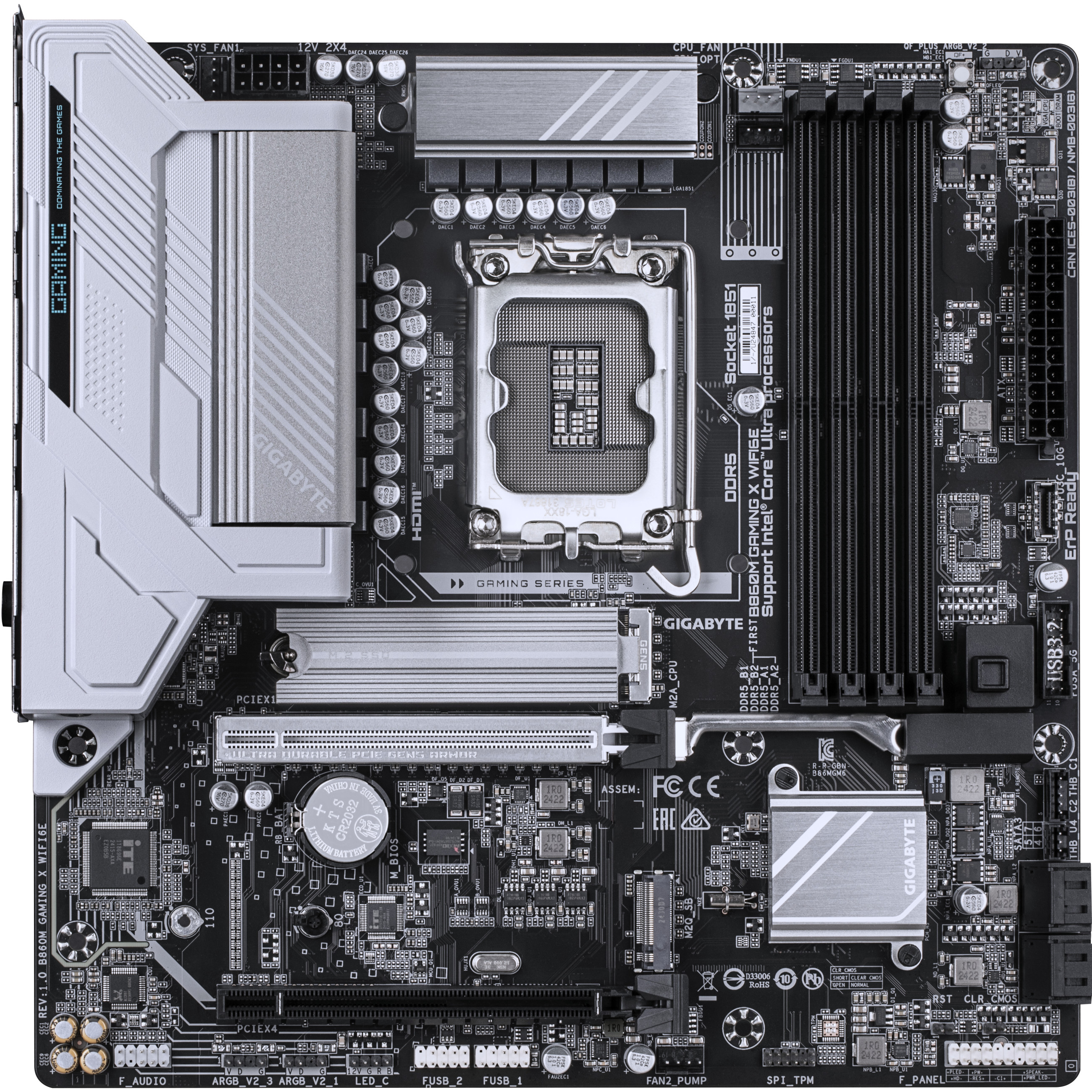 Matična ploča GIGABYTE B860M GAMING X WIFI6E (ATX, LGA1851 Socket, AMD B850)-6