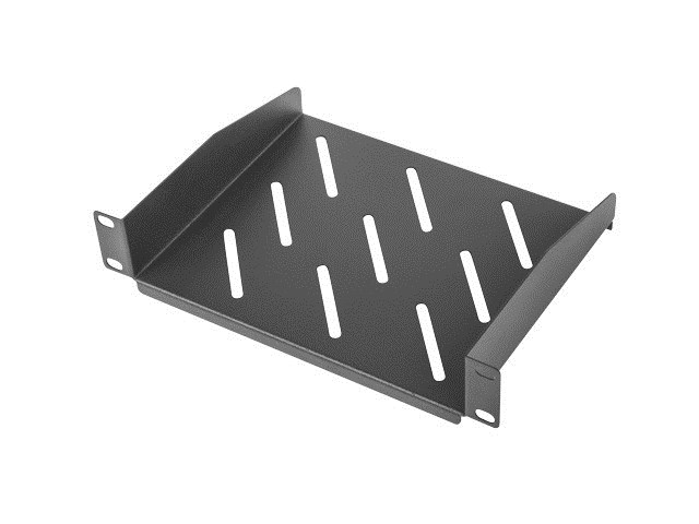 Lanberg shelf for 10" cabinets (1U, 254x180mm, grey)-0