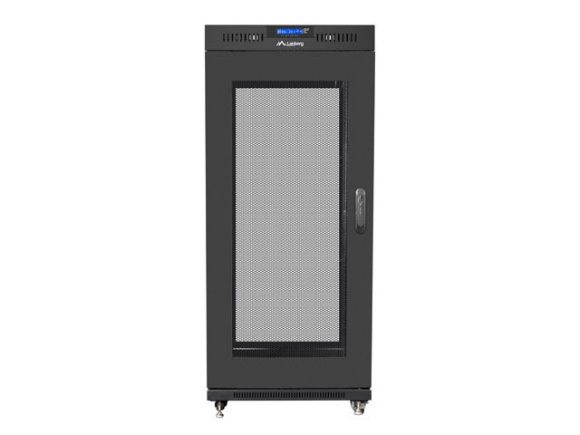 Samostojeći rack ormar 19" LANBERG FF01-6827-23BL (27U, 600x800 mm, perforirana vrata, LCD, crna boja)-0