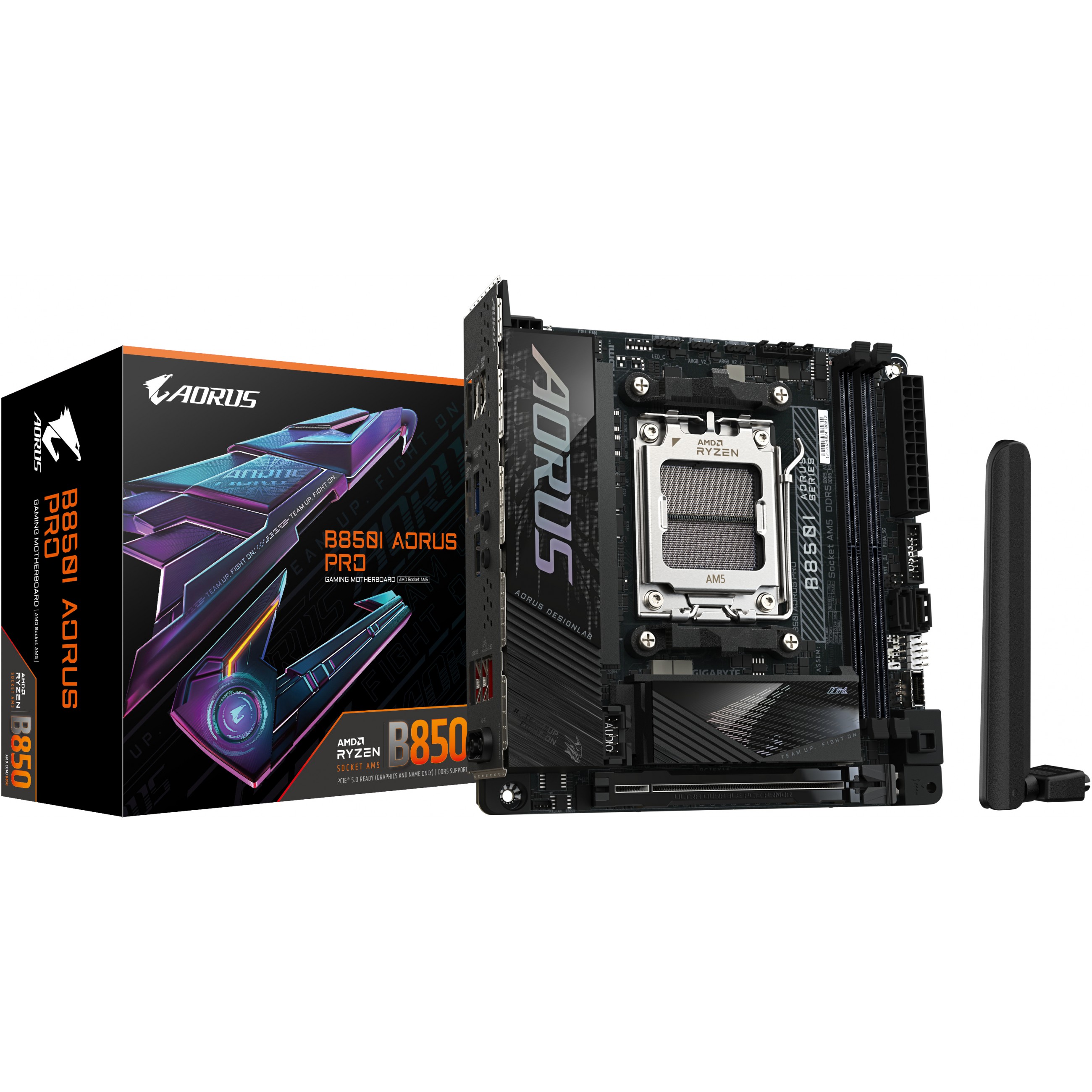 Matična ploča GIGABYTE B850I AORUS PRO (AMD Ryzen 9000, 8+2+1 faze digitalnog VRM, do 8400MHz DDR5 (OC), 1xPCIe 5.0 + 1xPCIe 4.0 M.2, 2.5LAN, WIFI 7, USB 3.2 Gen 2)
