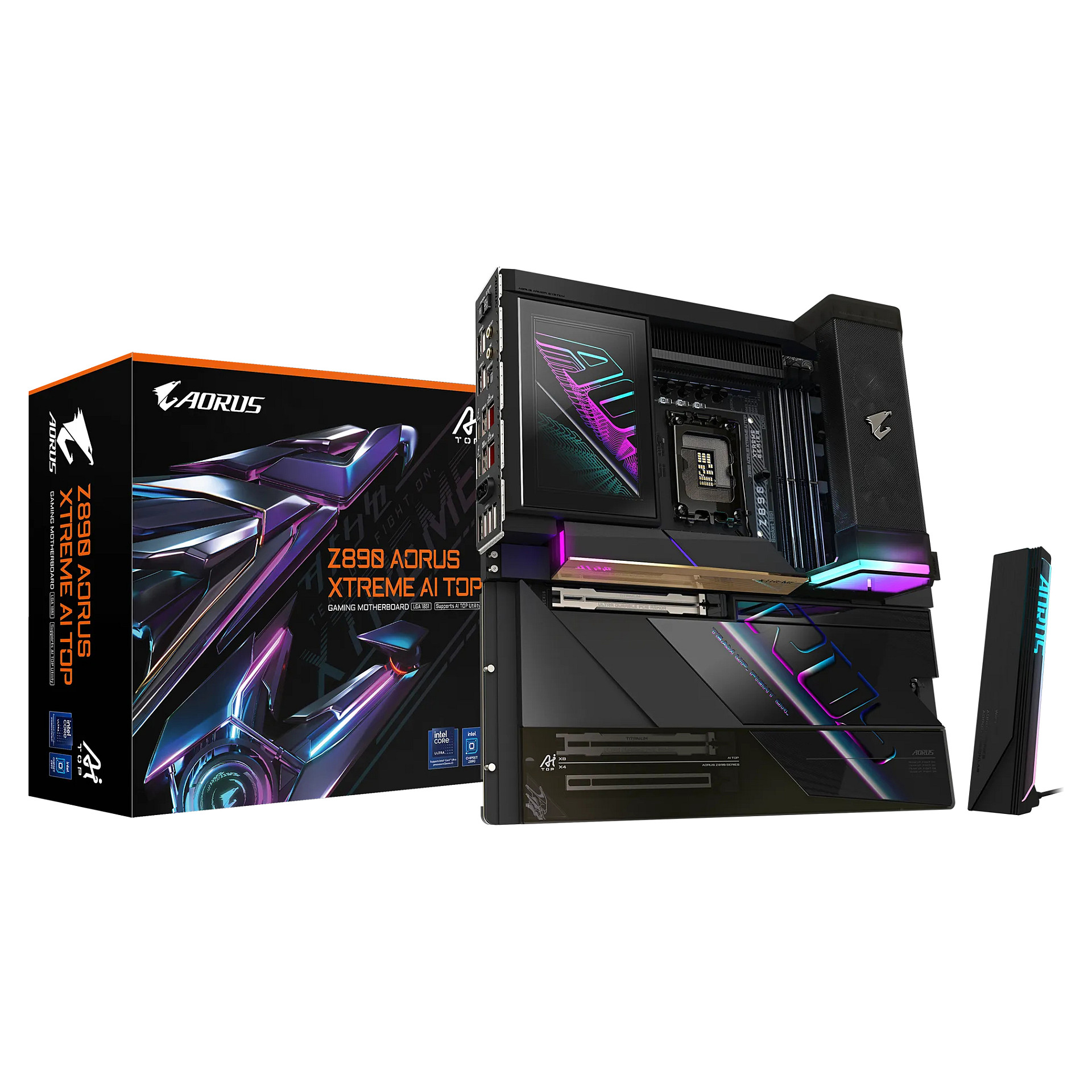 Matična ploča GIGABYTE Z890 AORUS XTREME AI TOP (Podržava Intel Core Ultra (Serija 2) procesore, 22+1+2 faze VRM, do 9500MHz DDR5 (OC), PCIe 5.0 M.2, Wi-Fi 7, Thunderbolt 5)-0