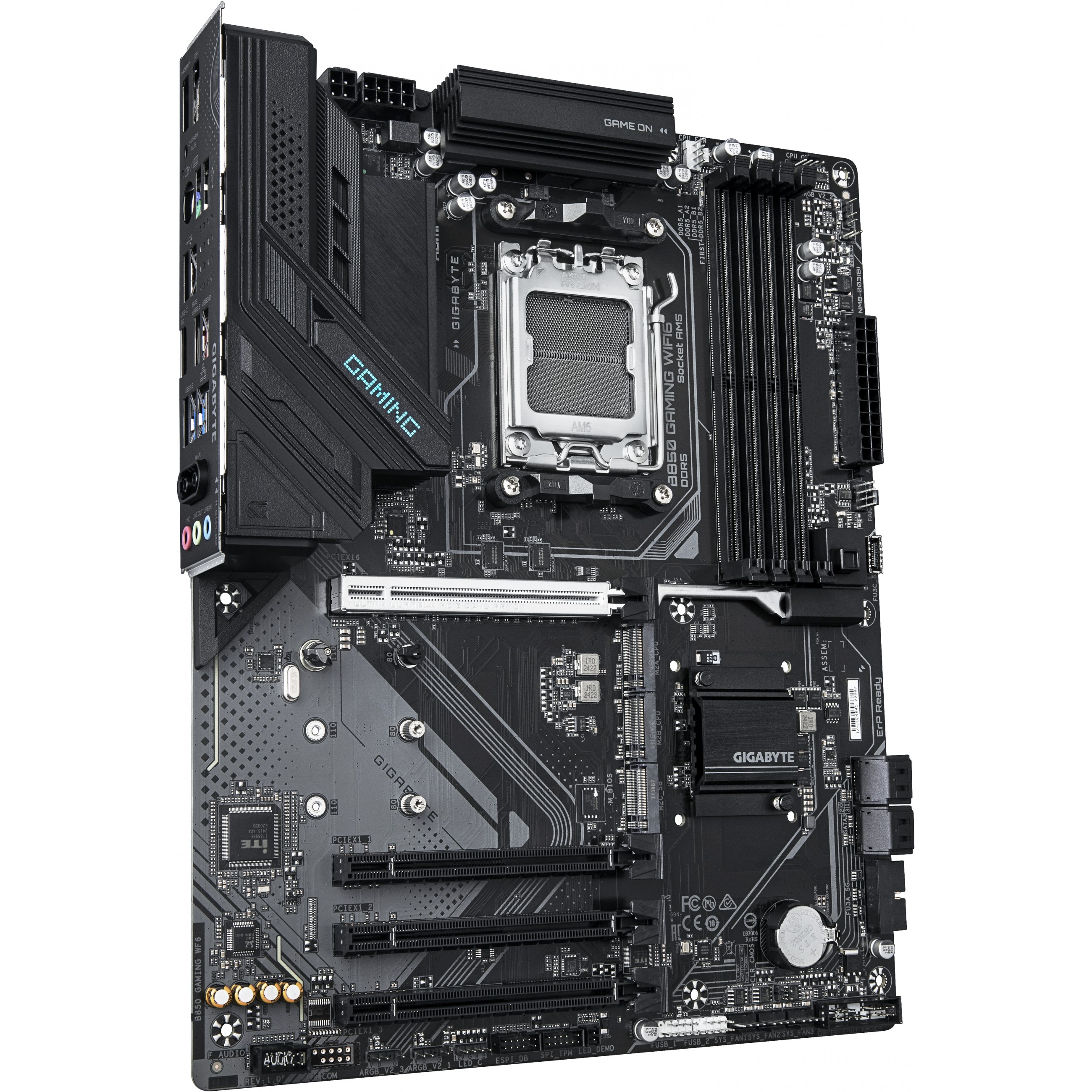 Matična ploča GIGABYTE B850 GAMING WIFI6 (AMD Ryzen 9000 Series CPUs, 6+2+2 Phasen Digital VRM, do 8200MHz DDR5 (OC), 1xPCIe 5.0 + 2xPCIe 4.0 M.2, GbE LAN, WIFI 6, USB 3.2 Gen 2)-9
