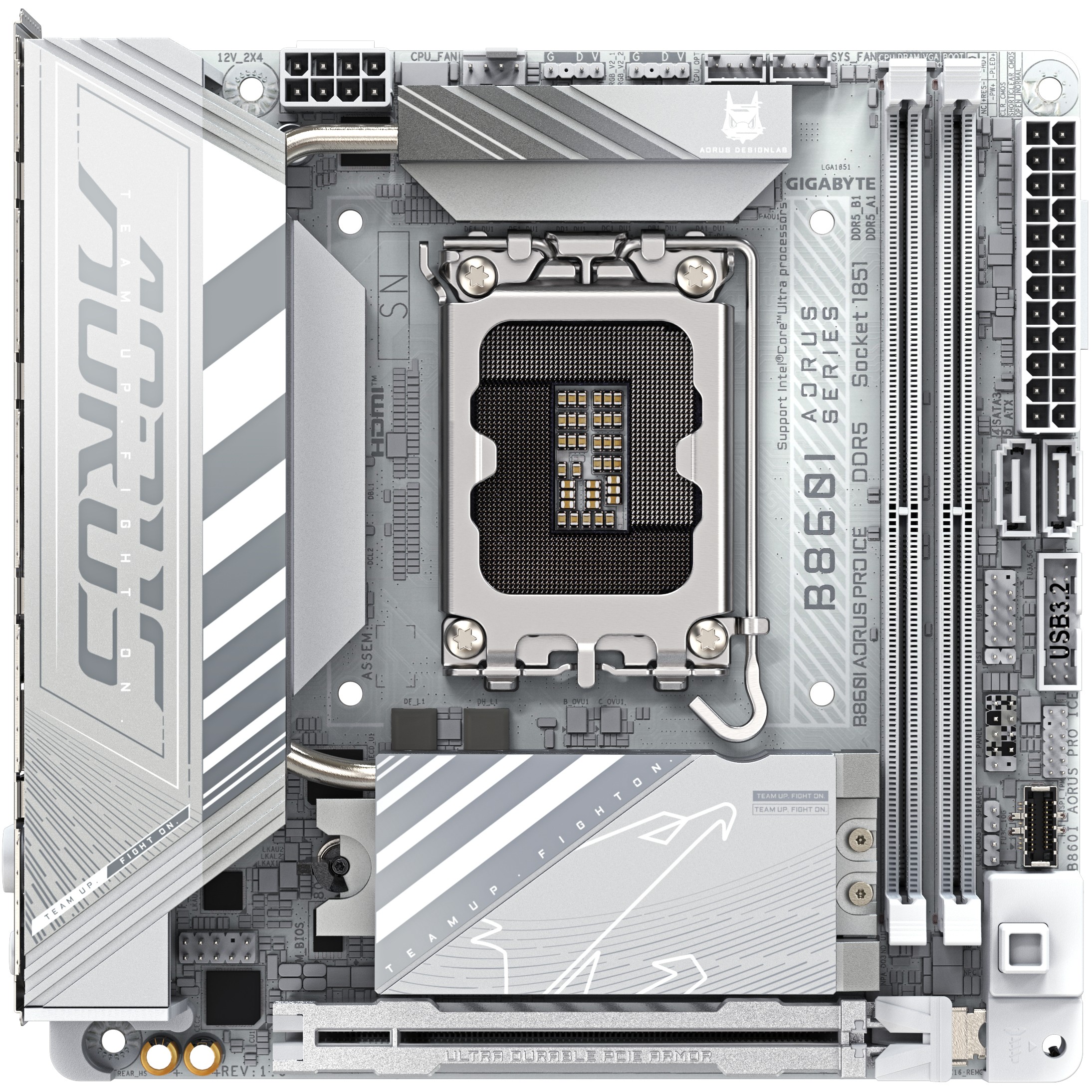 Matična ploča GIGABYTE B860I AORUS PRO ICE (Intel Core Ultra Series CPUs, do 9200MHz DDR5, 1xPCIe 5.0 + 1xPCIe 4.0 M.2, 2.5GbE LAN, WIFI 7, Thunderbolt 4)-1