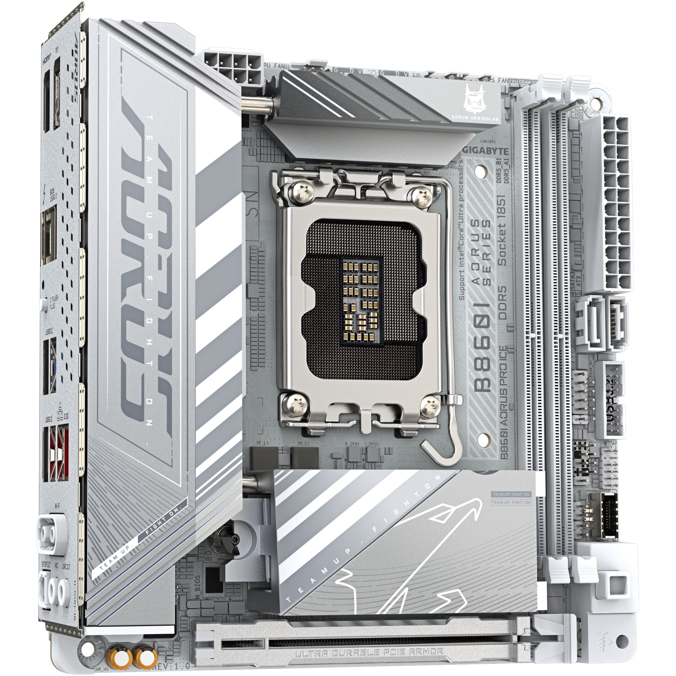 Matična ploča GIGABYTE B860I AORUS PRO ICE (Intel Core Ultra Series CPUs, do 9200MHz DDR5, 1xPCIe 5.0 + 1xPCIe 4.0 M.2, 2.5GbE LAN, WIFI 7, Thunderbolt 4)-2