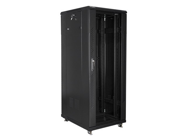 Samostojeći rack ormar LANBERG FF01-6832-12B (19", 32U, 600x800 mm, stakleno prednje krilo, crna boja)-0