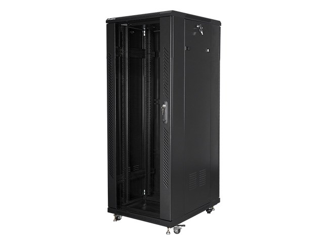 Samostojeći rack ormar LANBERG FF01-6832-12B (19", 32U, 600x800 mm, stakleno prednje krilo, crna boja)-2