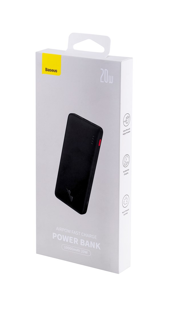 Powerbank BASEUS Airpow 10000 mAh (Crna, 20 W, Power Delivery, USB Type-C, Micro-USB)-4