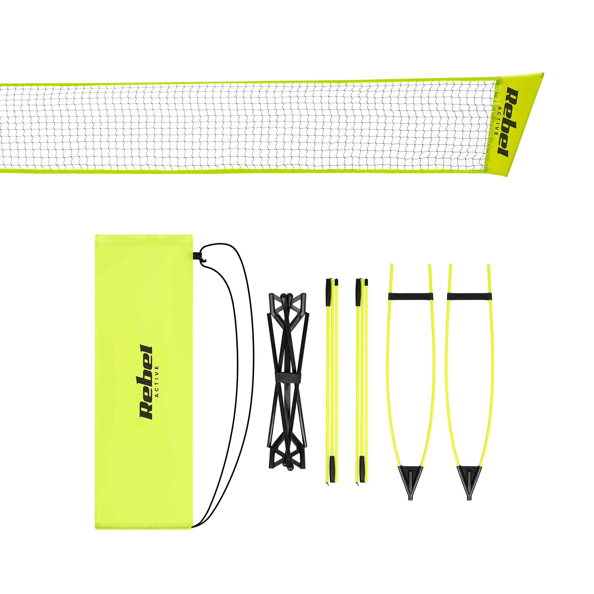 Sklopiva mreža za badminton REBEL ACTIVE RBA-4105 300 × 150 cm-5