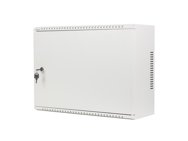 Zidni mrežni ormar LANBERG 19" 4U+3U Low Profile (540x200mm, sivi, sastavljen)-0