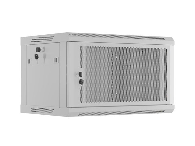 Rack ormar LANBERG WF01-6606-10B (19", 6U, 600x600mm, zidni, staklena vrata)-0