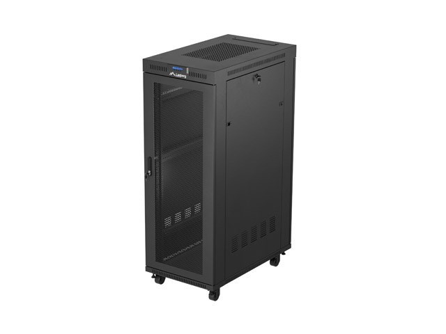Mrežni ormar LANBERG FSF2-6032-10B (19" 32U, 600x1000mm, perforirana vrata, LCD zaslon)-0