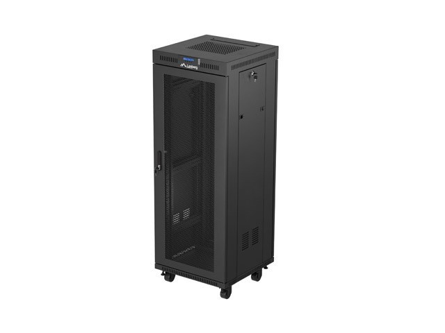 Rack ormar LANBERG NCF32-66-10B (19", 32U, 600x600mm, samostojeći, staklena vrata)-0