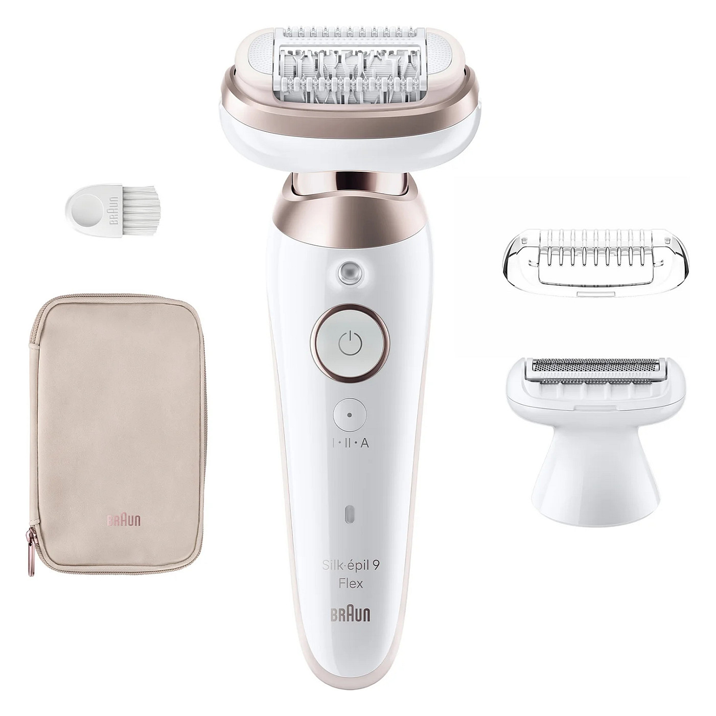 Epilator BRAUN Silk-épil 9 Flex 9-030 (3D, 40 pinceta, Wet & Dry, MicroGrip, ružičasta, bijela)