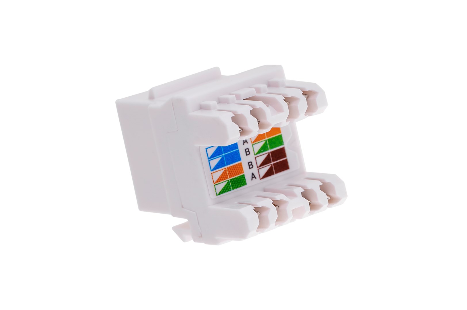 Konektor Alantec MKN-U5-1 (RJ45, bijeli, ženski, ABS sintetika, bronca)