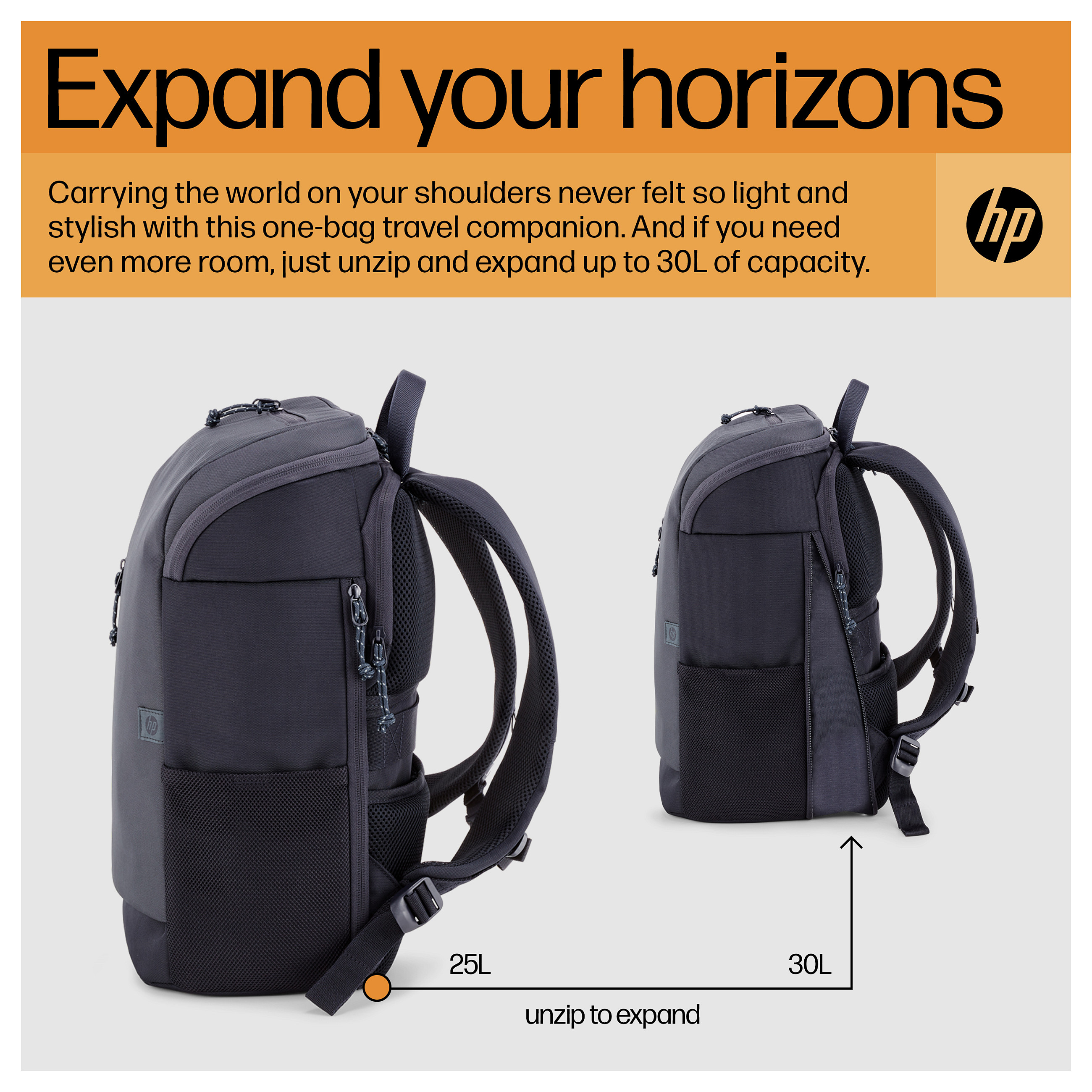Ruksak za prijenosno računalo HP Travel 25L 15.6" siva boja-8