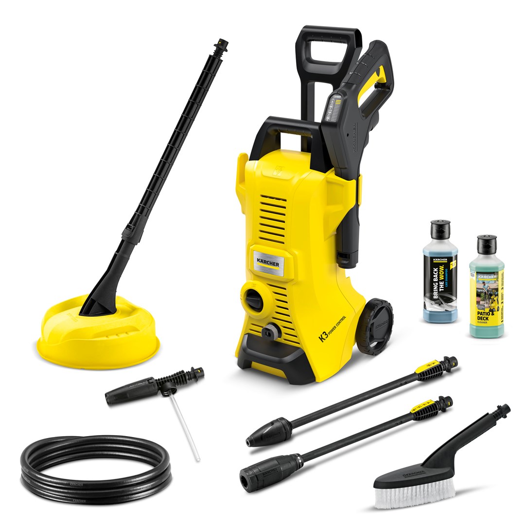Myjka ciśnieniowa KARCHER K 3 Power Control Car & Home (1600 W, 120 bar, 380 l/h, žuta boja, crna boja)-1