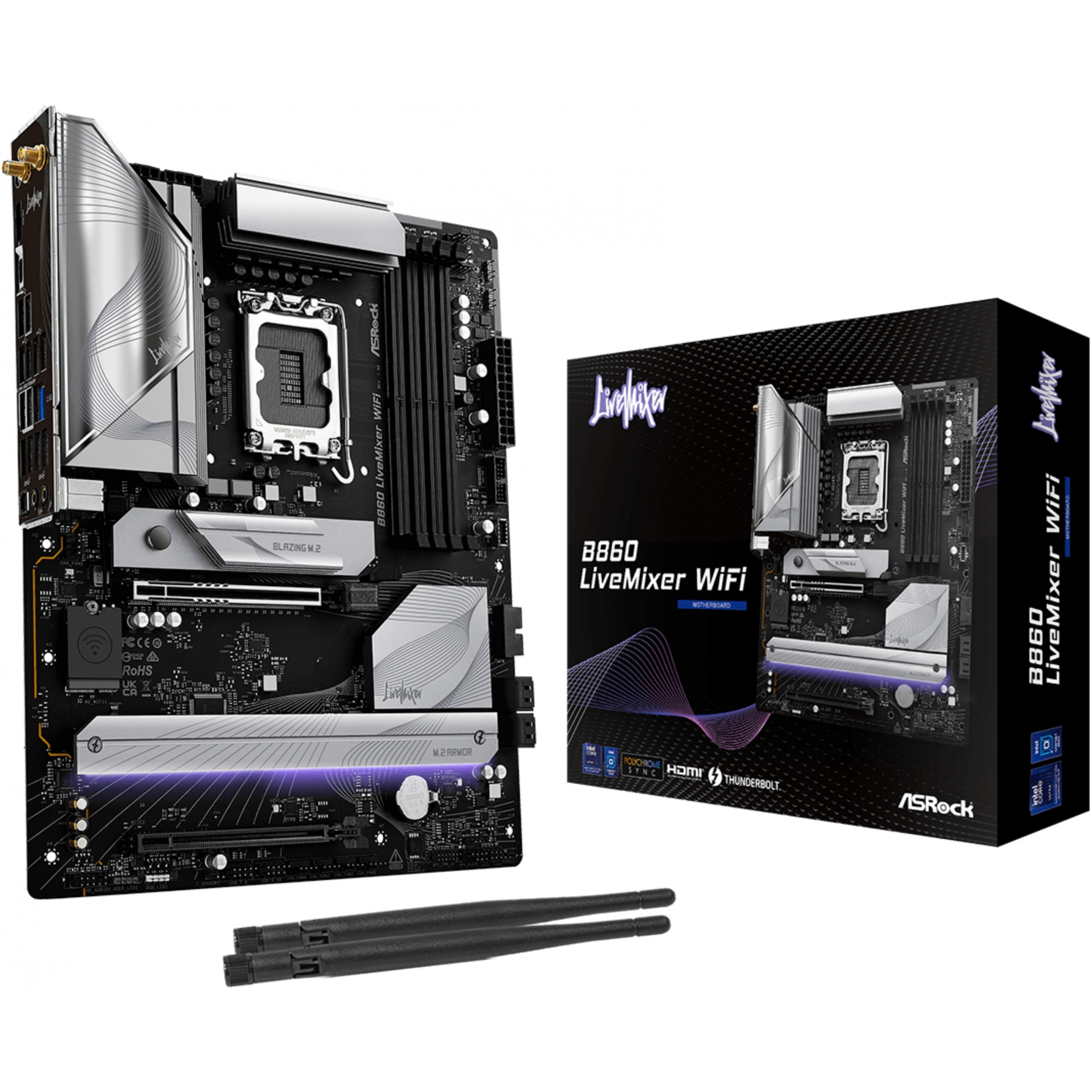 Matična ploča ASROCK B860 LiveMixer WiFi (Intel B860, LGA 1851, ATX, WiFi)-0