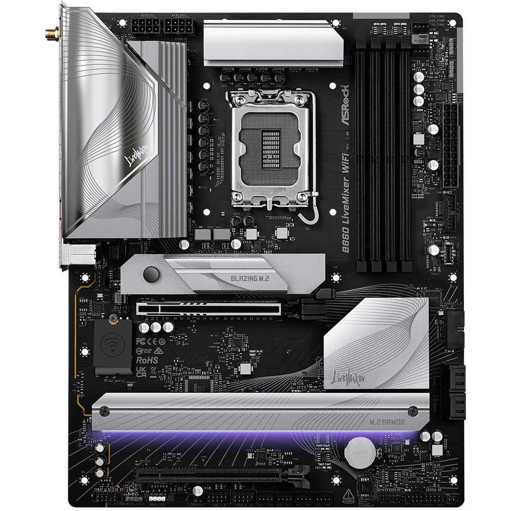 Matična ploča ASROCK B860 LiveMixer WiFi (Intel B860, LGA 1851, ATX, WiFi)-2