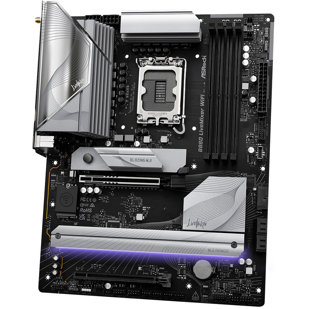 Matična ploča ASROCK B860 LiveMixer WiFi (Intel B860, LGA 1851, ATX, WiFi)-4