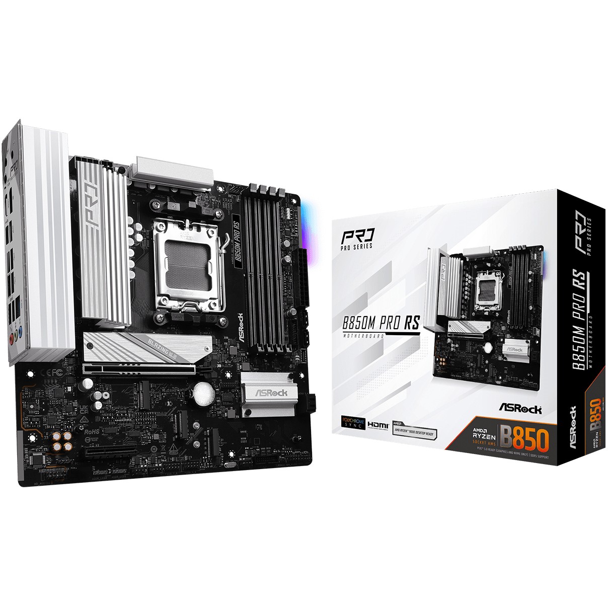 Matična ploča ASROCK B850M Pro RS (AMD B850, Socket AM5, micro ATX)
