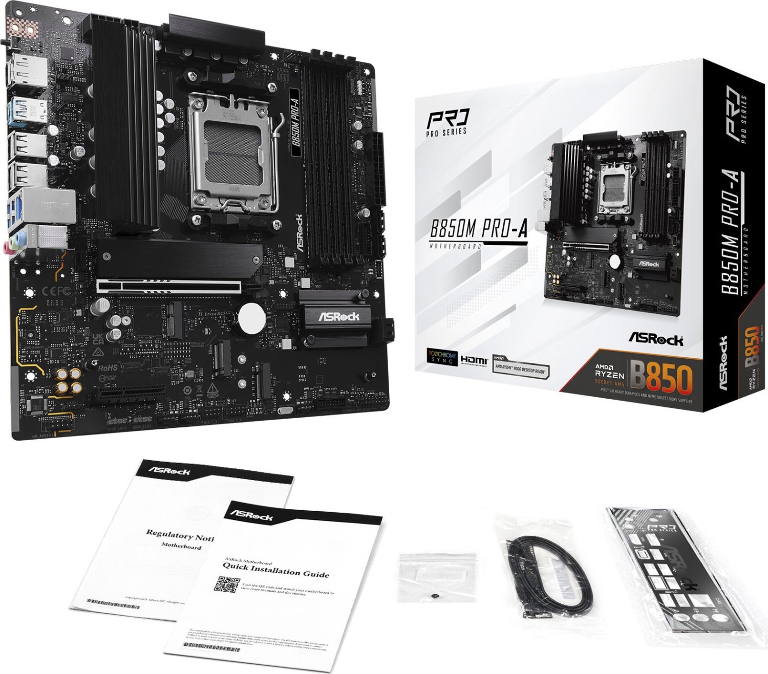 Matična ploča ASROCK B850M Pro-A (AMD B850, Socket AM5, micro ATX)-6
