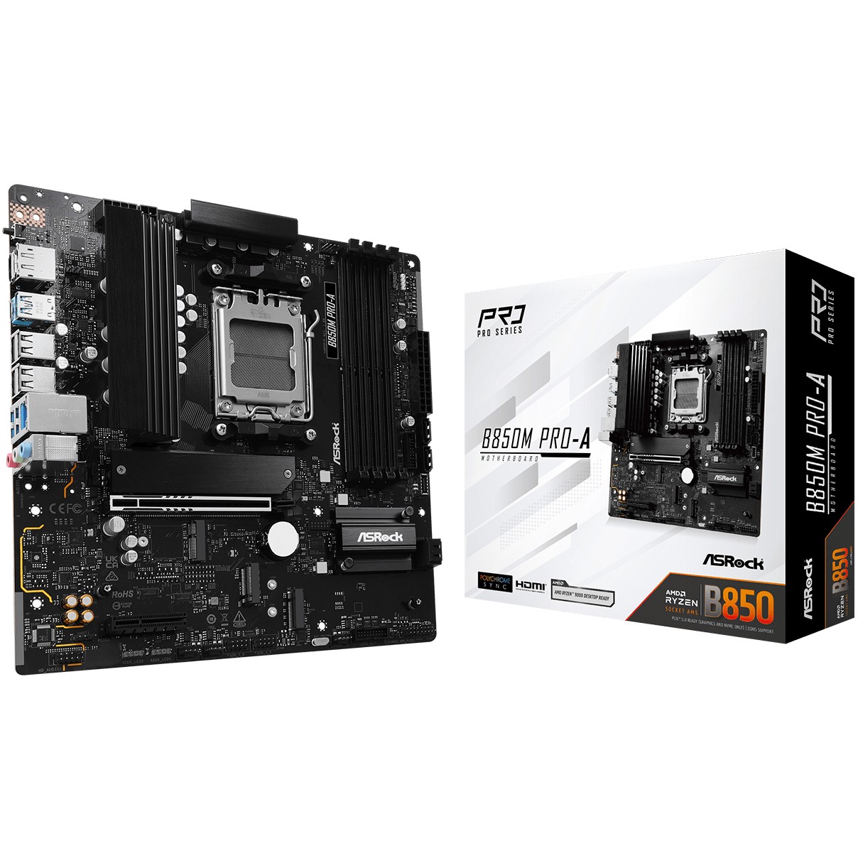 Matična ploča ASROCK B850M Pro-A (AMD B850, Socket AM5, micro ATX)