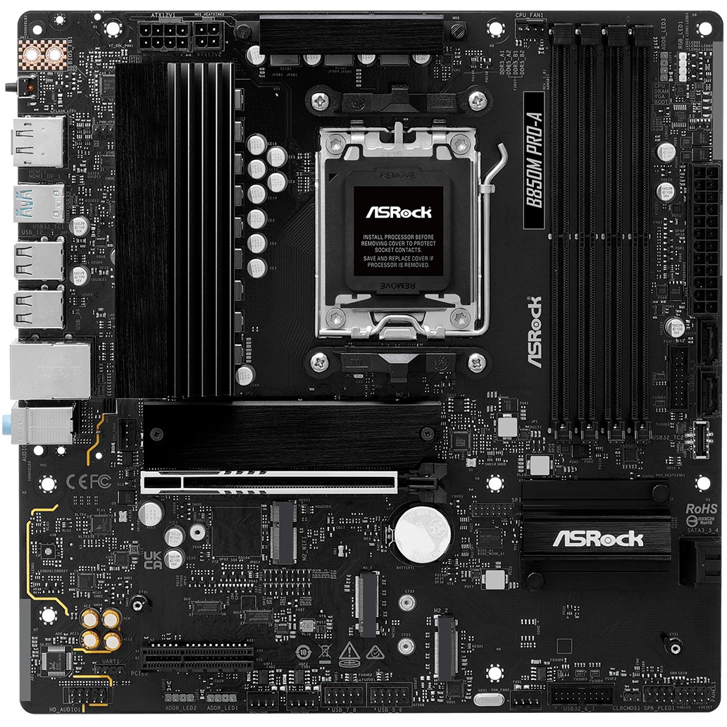 Matična ploča ASROCK B850M Pro-A (AMD B850, Socket AM5, micro ATX)-1