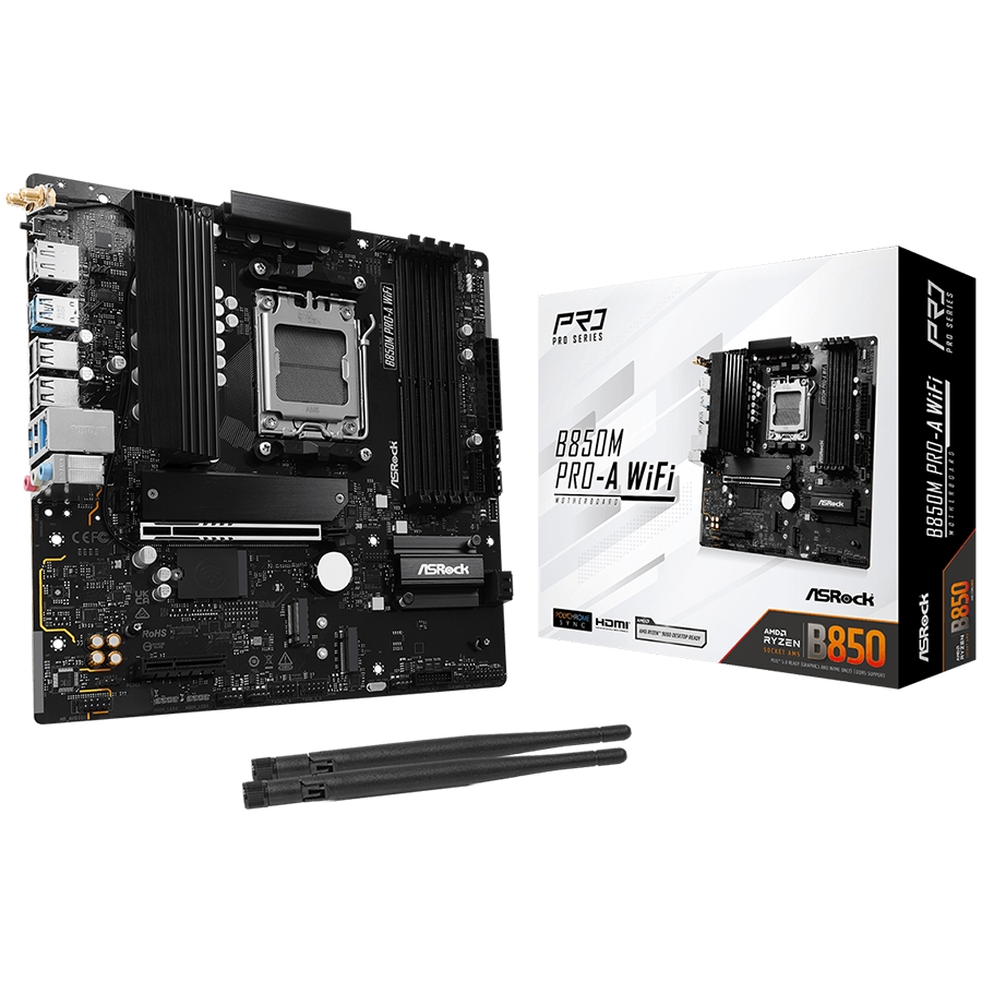 Matična ploča ASROCK B850M Pro-A WiFi (AMD B850, Socket AM5, micro ATX)-5