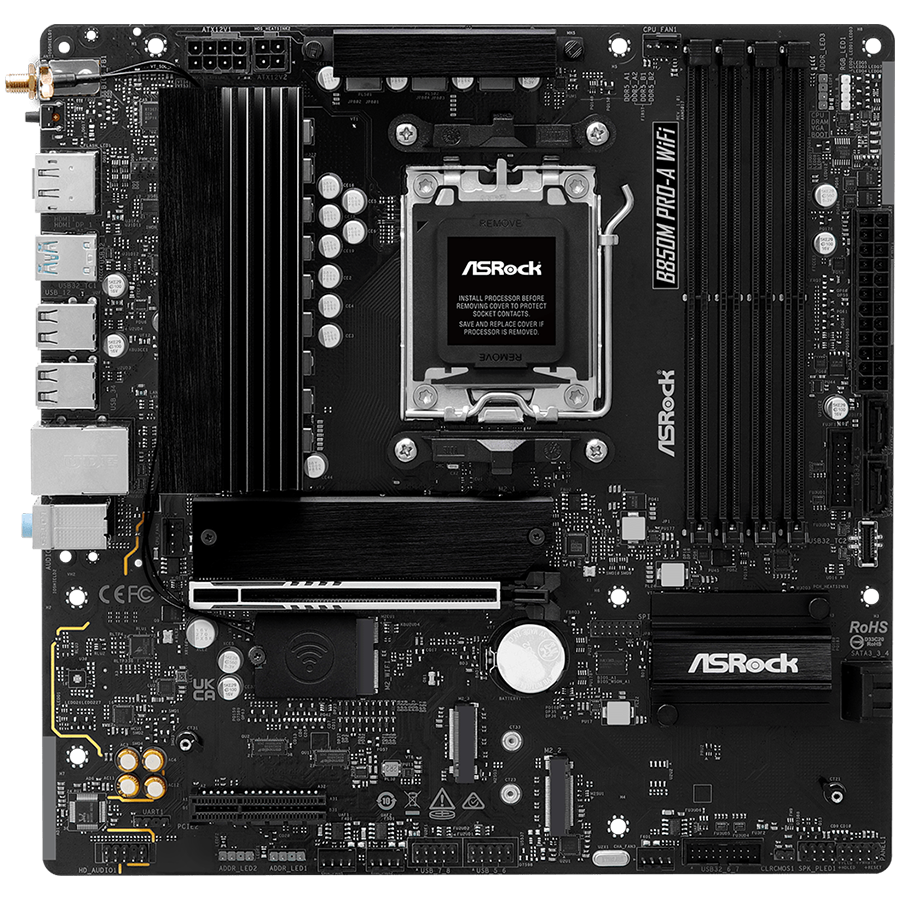 Matična ploča ASROCK B850M Pro-A WiFi (AMD B850, Socket AM5, micro ATX)-7